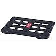 The PACKOUT Mounting Plate, a black, rectangular accessory with multiple rectangular cutouts, designed for secure tool attachment.