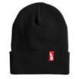 506B - Acrylic Cuffed Beanie – Black