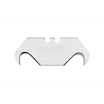 Milwaukee Hook Utility Blades, 5 pack. The blade is silver with sharp hooked ends and the Milwaukee brand name engraved on it.