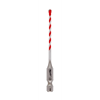 1/8" X 1-1/2" X 3-1/2" Hammer Drill Bit with a red and silver spiral design and a hexagonal shank for masonry drilling.