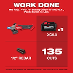 M18 FUEL 18V Lithium-Ion Brushless Cordless 4-1/2 in./5 in. Braking Grinder With Paddle Switch (Tool-Only)