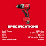 M18 Compact Brushless 1/2" Hammer Drill/Driver specifications