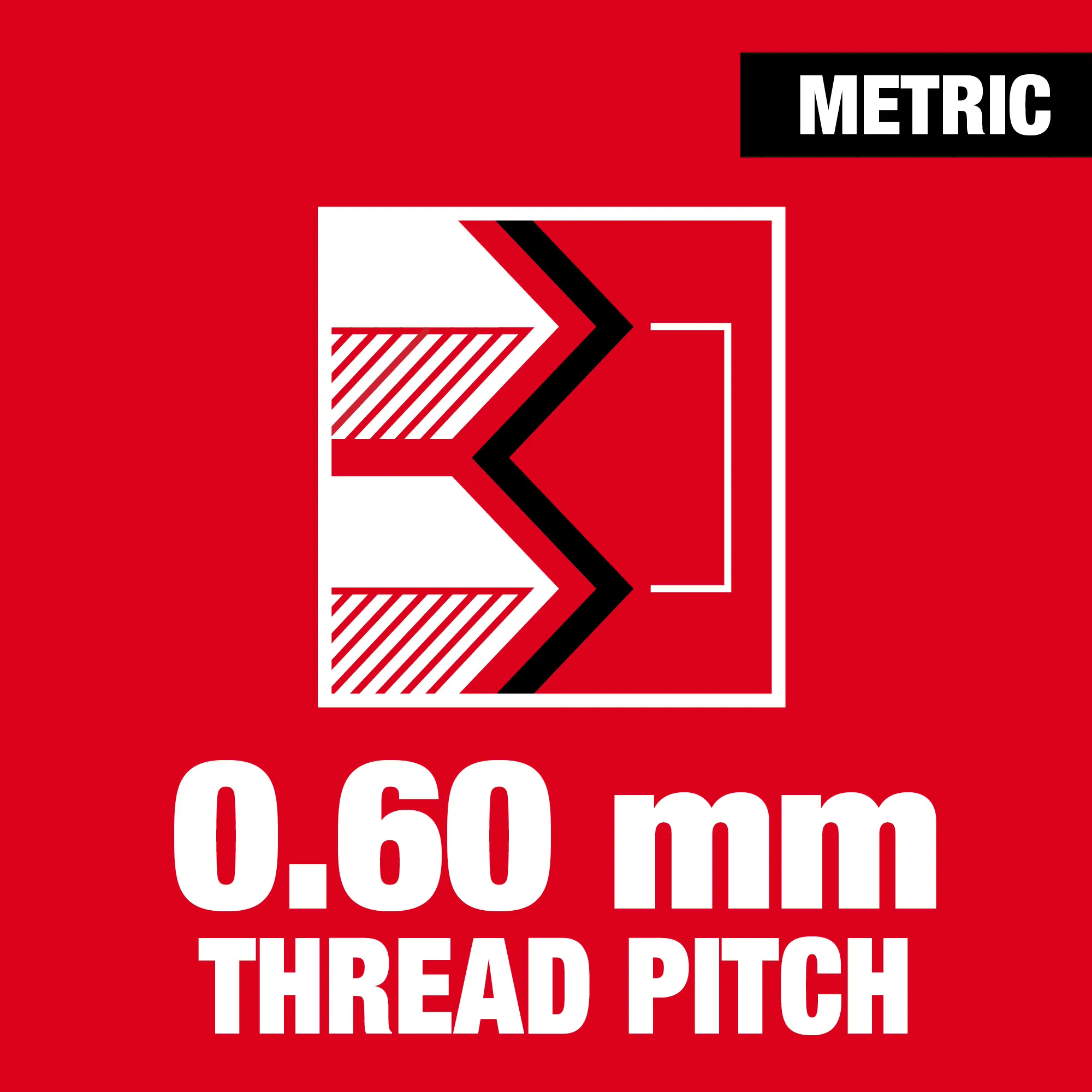 0.60 mm thread pitch