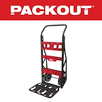 PACKOUT Primary Image, a black and red utility cart with a handle and two large wheels, designed for carrying heavy loads.
