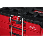 The PACKOUT 3-Drawer Tool Box secured