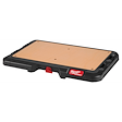 PACKOUT Customizable Work Top with a wooden surface and a black plastic frame, featuring a red locking mechanism and logo.