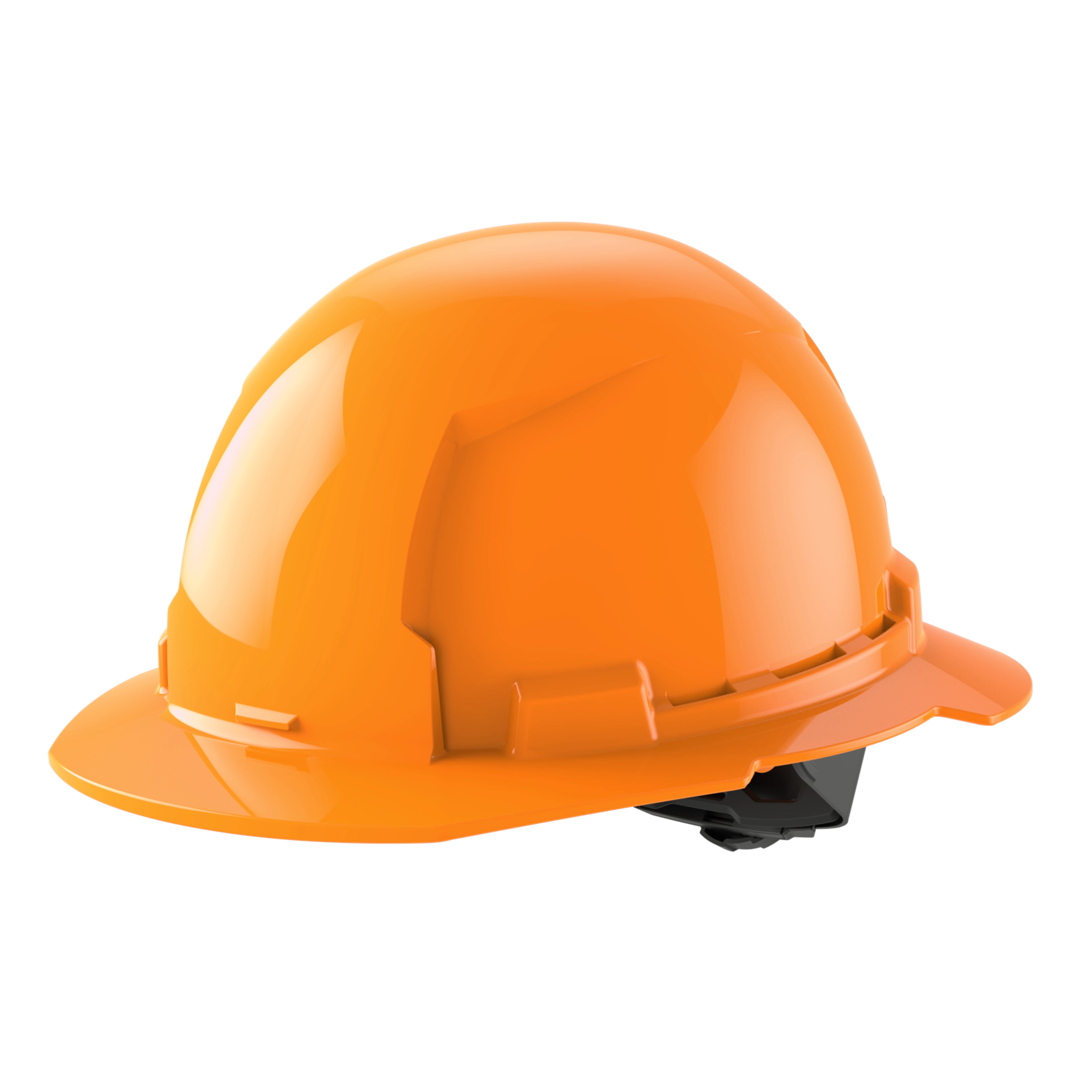 Image of the Milwaukee BOLT Orange Full Brim Hard Hat w/4pt Ratcheting Suspension (USA) - Type 1, Class E