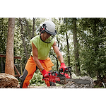 Worker wearing the BOLT Full Face Shield Metal Mesh for protection from debris