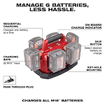 M18™ Six Bay Sequential Charger