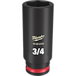 SHOCKWAVE 3/8 in. Drive 3/4 in. Deep 6 Point Impact Socket 1 Pack