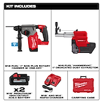M18 FUEL™ 1" SDS Plus Rotary Hammer w/ ONE-KEY™ Dust Extractor Kit Includes