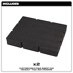 Customizable foam insert for PACKOUT tool box drawers; includes two pieces.
