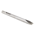 1-1/8" HEX 16" Narrow Chisel made of silver metal with a hexagonal shank and narrow, pointed cutting edge. Suitable for demolition.