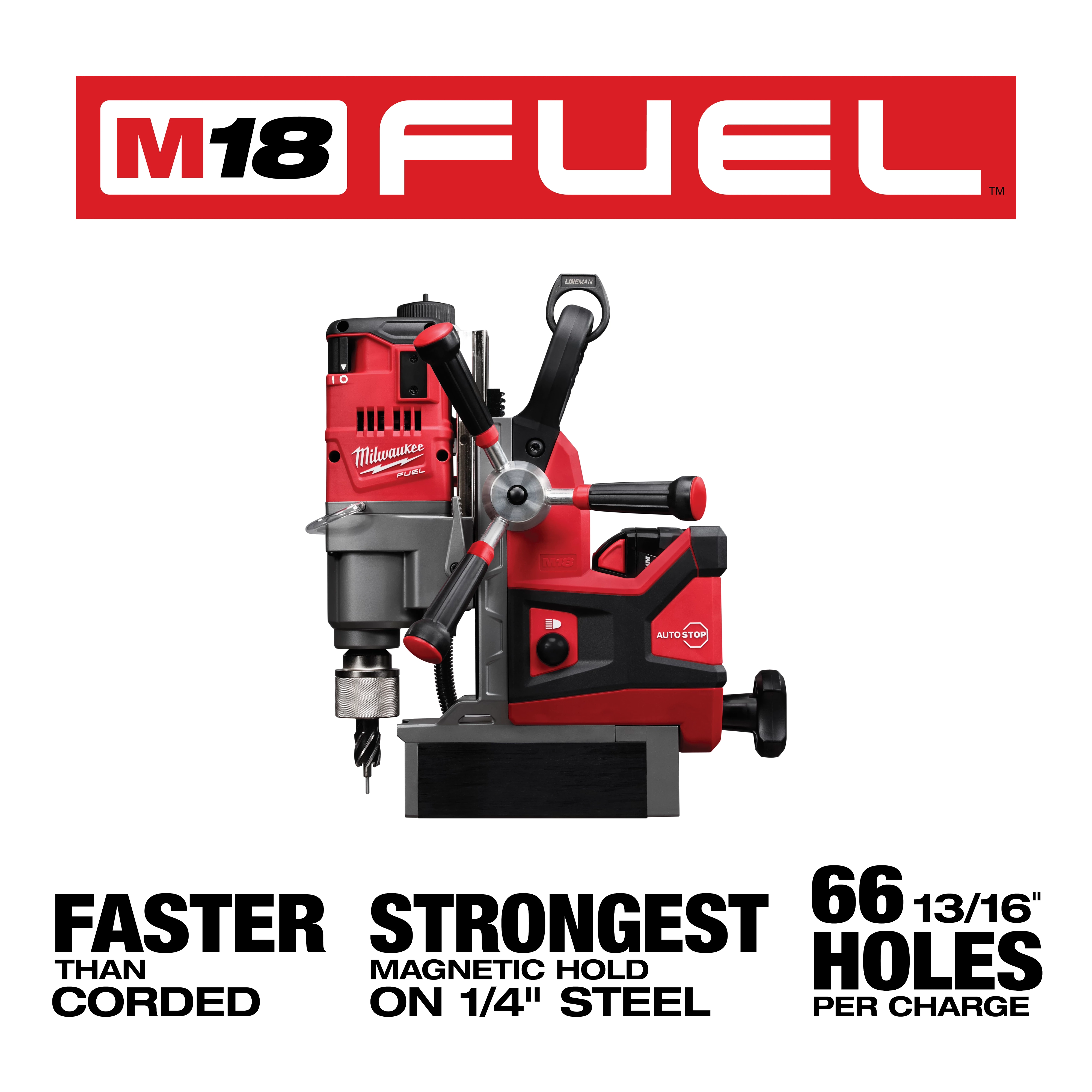 M18 FUEL 1-1/2" Lineman Magnetic Drill FUEL USPS