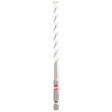 Quarter-inch by four-inch by six-inch SHOCKWAVE Impact Duty Carbide Multi-Material Drill Bit with silver body and red label.