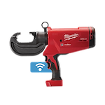 The M18™ FORCE LOGIC™ 750 MCM Crimper by Milwaukee features a red and black design with a pistol grip handle. The tool includes ONE-KEY™ technology for tracking and management.