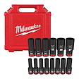 14PC SHOCKWAVE Impact Duty(TM) 1/2" Drive Metric Deep 6 Point Socket Set