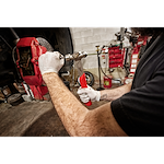 Worker using the 16oz Steel Ball Peen Hammer