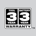 3 year tool warranty 3 year battery warranty logo