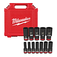 12PC SHOCKWAVE Impact Duty(TM) 1/2" Drive SAE Deep 6 Point Socket Set