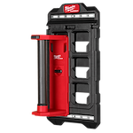 The PACKOUT Compact Wall Plate is black and red with slots for mounting and an integrated holder, branded with Milwaukee.