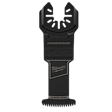 1-3/8” High Carbon Steel Precision Tooth Hardwood Universal Fit Oscillating Multi-Tool Blade (1 PK) against a plain background.