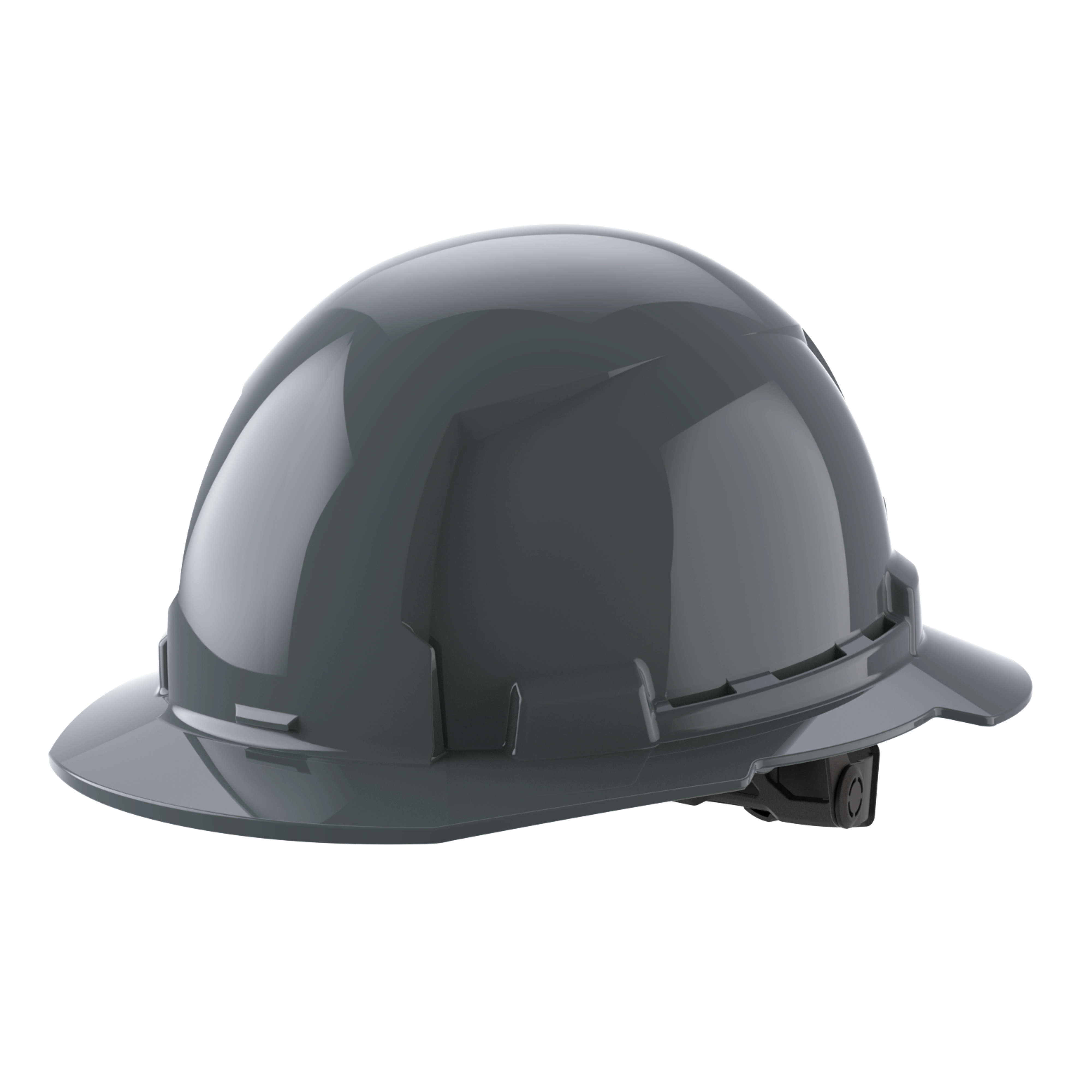 Image of the Milwaukee BOLT Gray Full Brim Hard Hat w/6pt Ratcheting Suspension (USA) - Type 1, Class E