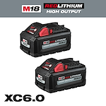 M18 18-Volt Lithium-Ion High Output 6.0Ah Battery Pack (2-Pack)
