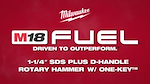 M18 FUEL SDS Plus D-Handle Rotary Hammer with ONE KEY