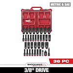SHOCKWAVE Impact Duty 3/8 in. Drive Metric and SAE Deep Well Impact PACKOUT Socket Set  36 Piece
