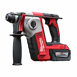 2612-22 Kit with 2 battery packs, side handle, Depth Rod, Charger, Carrying Case 2612-21 Kit with battery pack 2612-20 Tool Only 2306-22 M12 Hammervac Universal Dust Extractor - M18 5/8" SDS Pluss Rotary Hammer, 2612