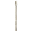1-1/8" HEX 16" Narrow Chisel, a metal chisel with a hexagonal shaft and narrow cutting edge, suitable for demolition work.