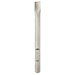 1-1/8" HEX 16" Narrow Chisel, a metal chisel with a hexagonal shaft and narrow cutting edge, suitable for demolition work.