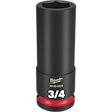 SHOCKWAVE 1/2 in. Drive 3/4 in. Deep 6 Point Impact Socket 1 Pack