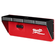 Milwaukee PACKOUT Magnetic Rack in red with black top, featuring a mount for tool organization. Milwaukee logo displayed in white.