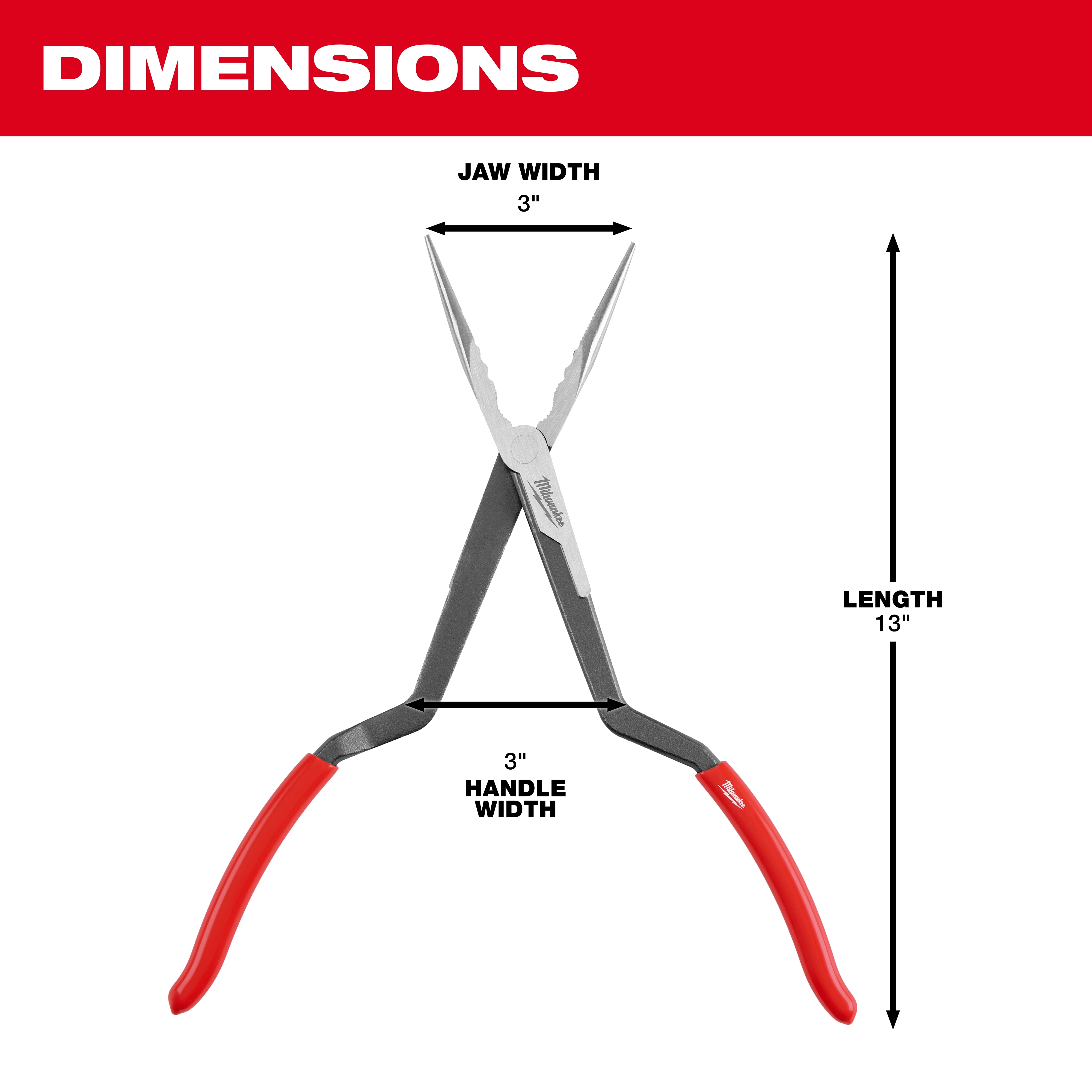 Long reach Pliers Dimensions