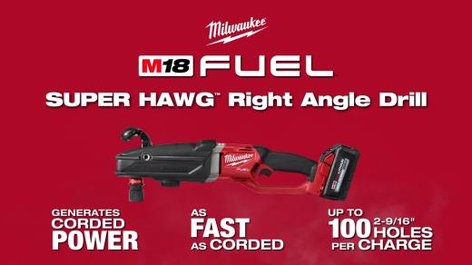 Milwaukee M18 FUEL SUPER HAWG Right Angle Drill