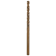 The RED HELIX™ Cobalt 5/32" Drill Bit is a metallic tool with a twisted design for improved cutting efficiency. It features a bronze-colored cobalt coating, enhancing durability and heat resistance for drilling through tough materials. The bit measures 5/32 inches in diameter, suitable for various drilling applications.