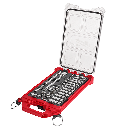 48-22-9482 - 3/8" METRIC RATCHET AND SOCKET SET WITH PACKOUT™ LOW-PROFILE COMPACT ORGANIZER